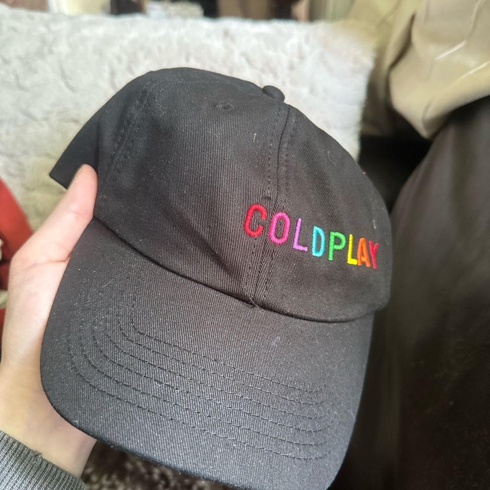 Black Coldplay Music of the Spheres Embroidered Cap